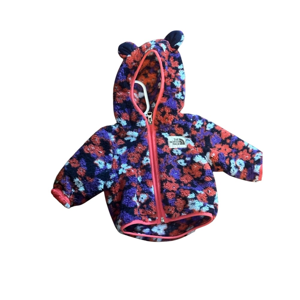 Nice The North Face Infant Campshire Bear Hoodie Fleece Jacket Floral 0-3M - Picture 2 of 7